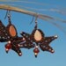 Agate macrame butterfly earrings