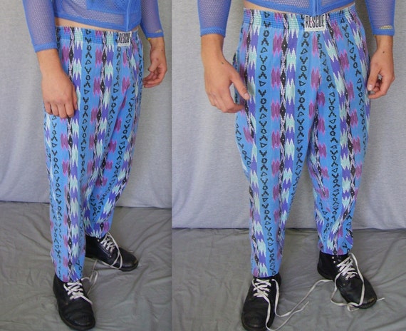 80s striped pants