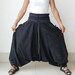 SMASHING SUMMER SALE Black Harem Convertible Pant Or Jumpsuit,100% Cotton Stone Wash, Unique