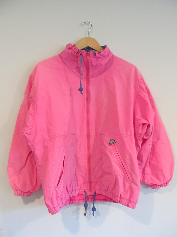 neon pink windbreaker pants