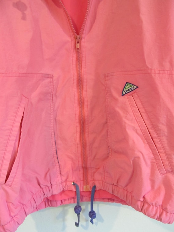 neon pink windbreaker pants