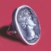 Antique Tassie Intaglio Ring Set in Silver