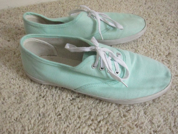 mint seafoam green shoes 7.5 8 by wonderoutloud on Etsy