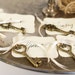 CUSTOM ORDER -- for Tamar -- 100 Key Place Cards - Burgundy Ribbon