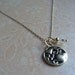 Sterling Silver Necklace Enamel Heart and Elegant Swirls Pendant, Dear Friends Necklace, Swarovski, Hearts, Elegant