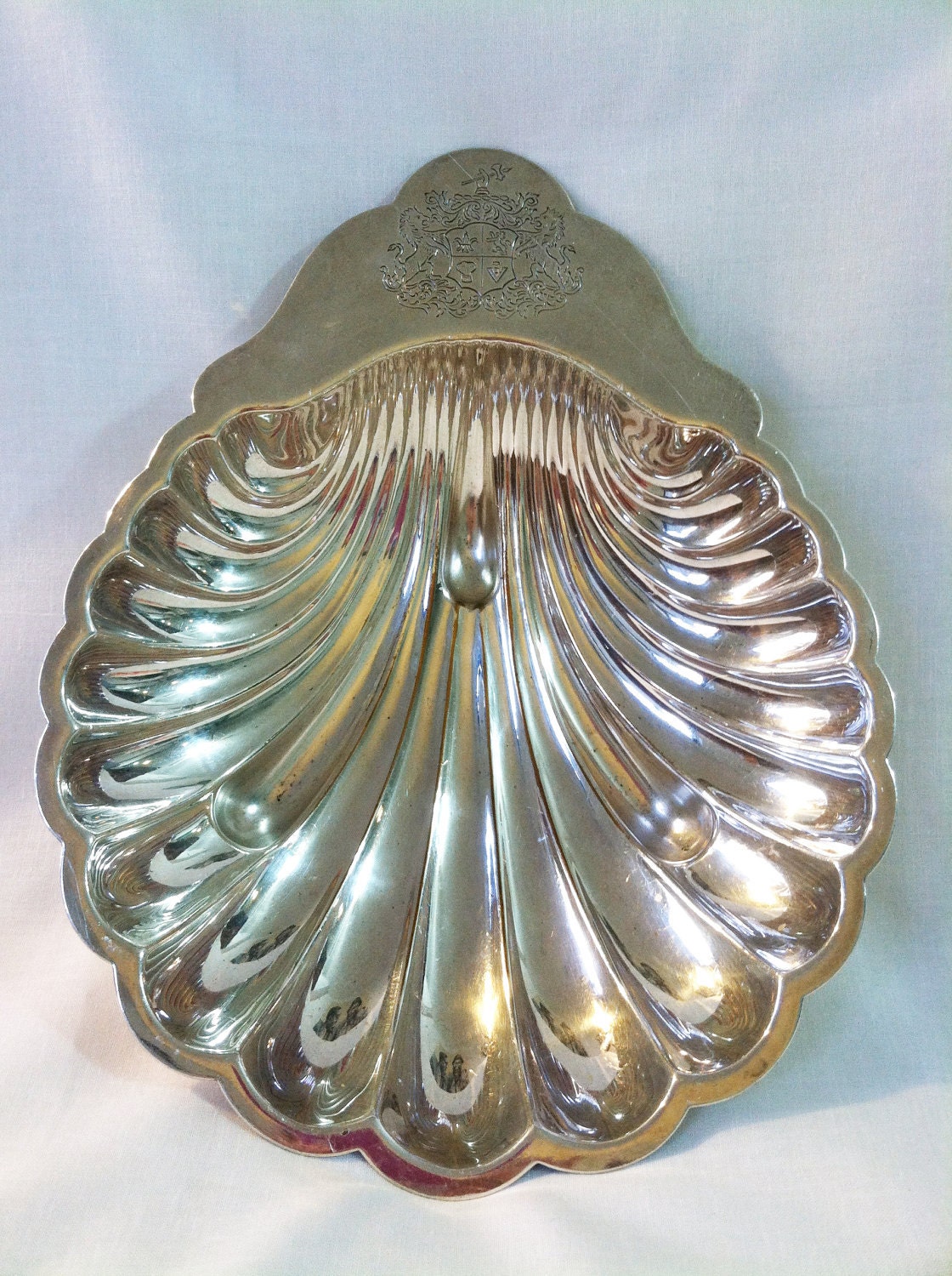 Vintage silver plated shell dish by Elizur G. Webster & Son