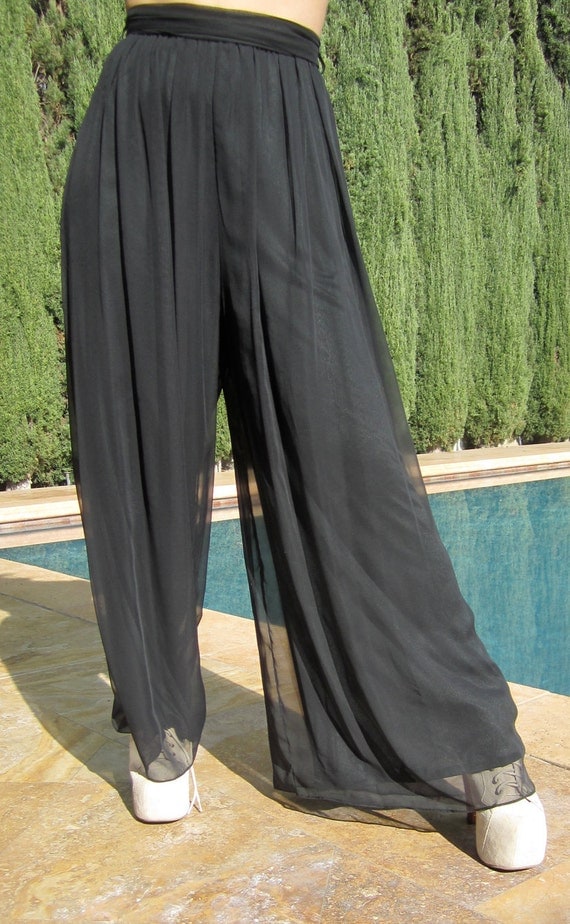 high waisted black slacks