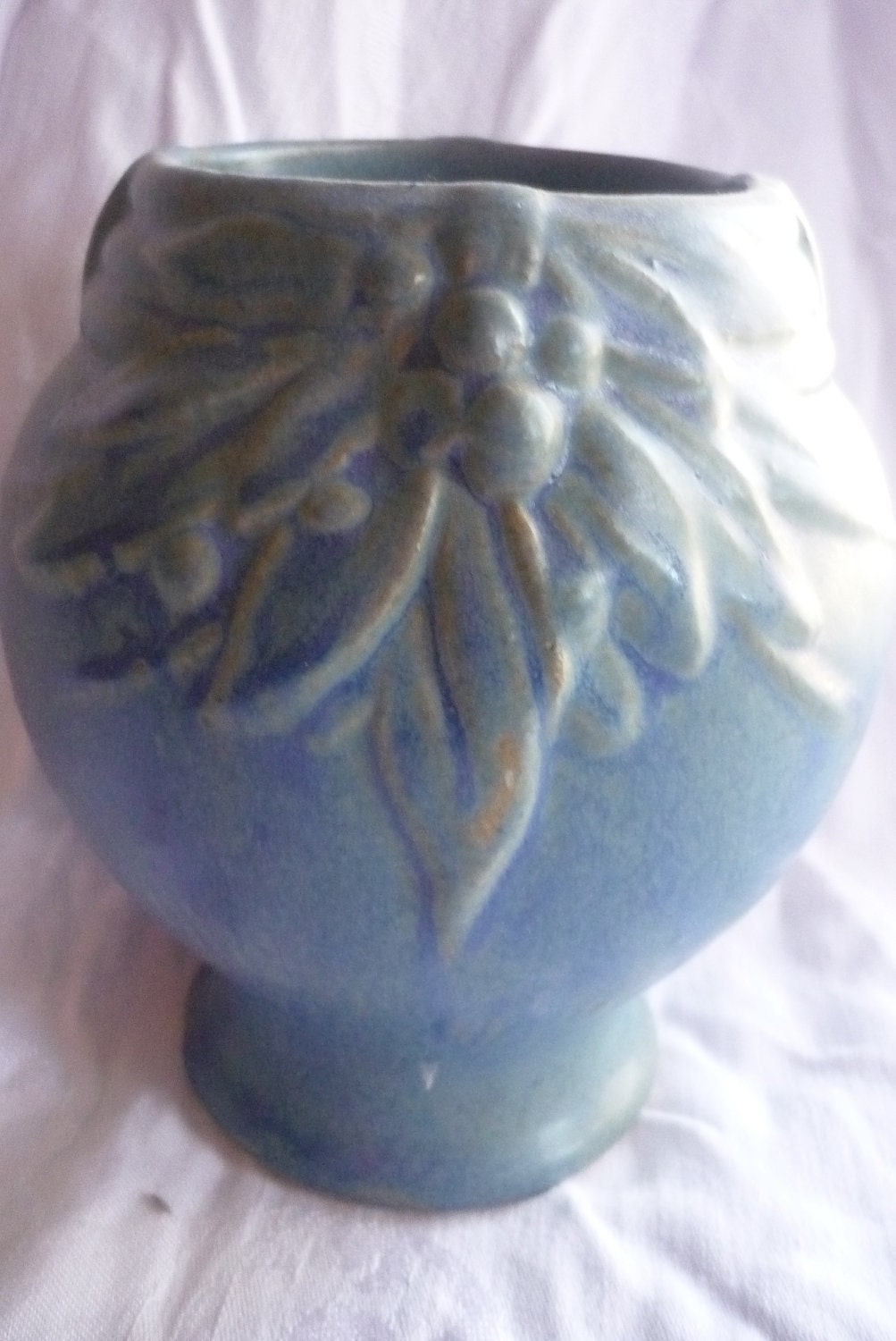 Nelson McCoy Pottery Co. Blue Vase Treasury Item