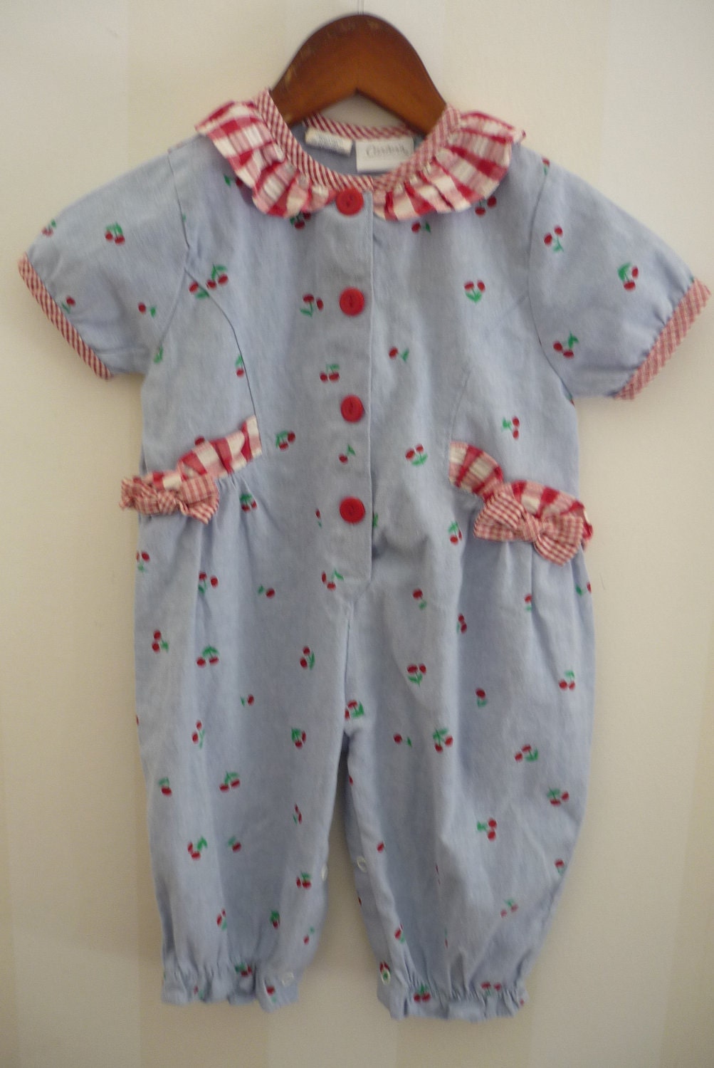 Vintage Carter's Baby Girl's Cherry Romper