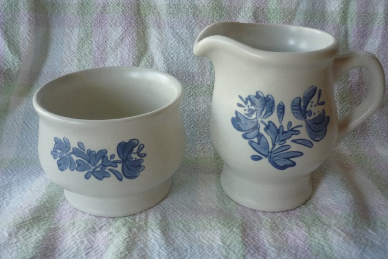 Vintage Pfaltzgraff Creamer Sugar Bowl Bowl and Plate in
