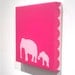 Organic Elephant Print - Hot Pink / Pink- 12" x 12"