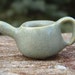 Miniature Green Watering Can - Porcelain and Handmade