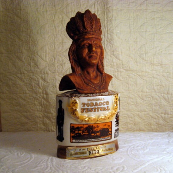 Jim Beam National Tobacco Festival 1973 Indian Chief Whiskey
