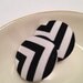 Button Earring- Black and White V :)