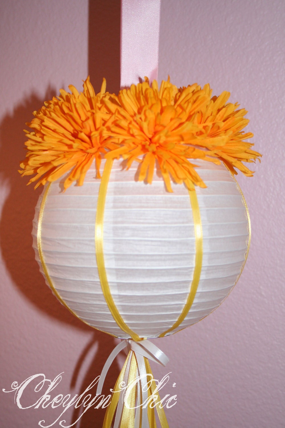 Download Orange Flower Paper Lantern Small