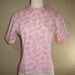 50s LOVE AFFAIR / 1950s Pink Print Cotton Polyester Blend Shirt Blouse / DEADSTOCK / Medium