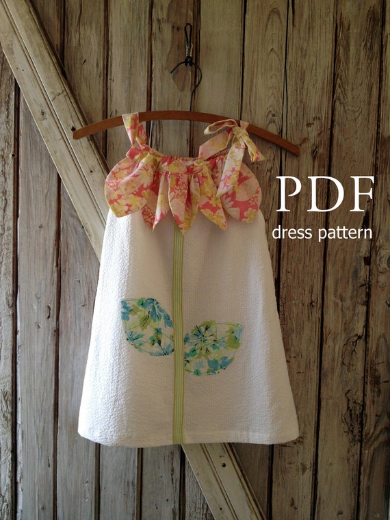 Sunny Flower Pillowcase Dress Pattern Tutorial. Girl's