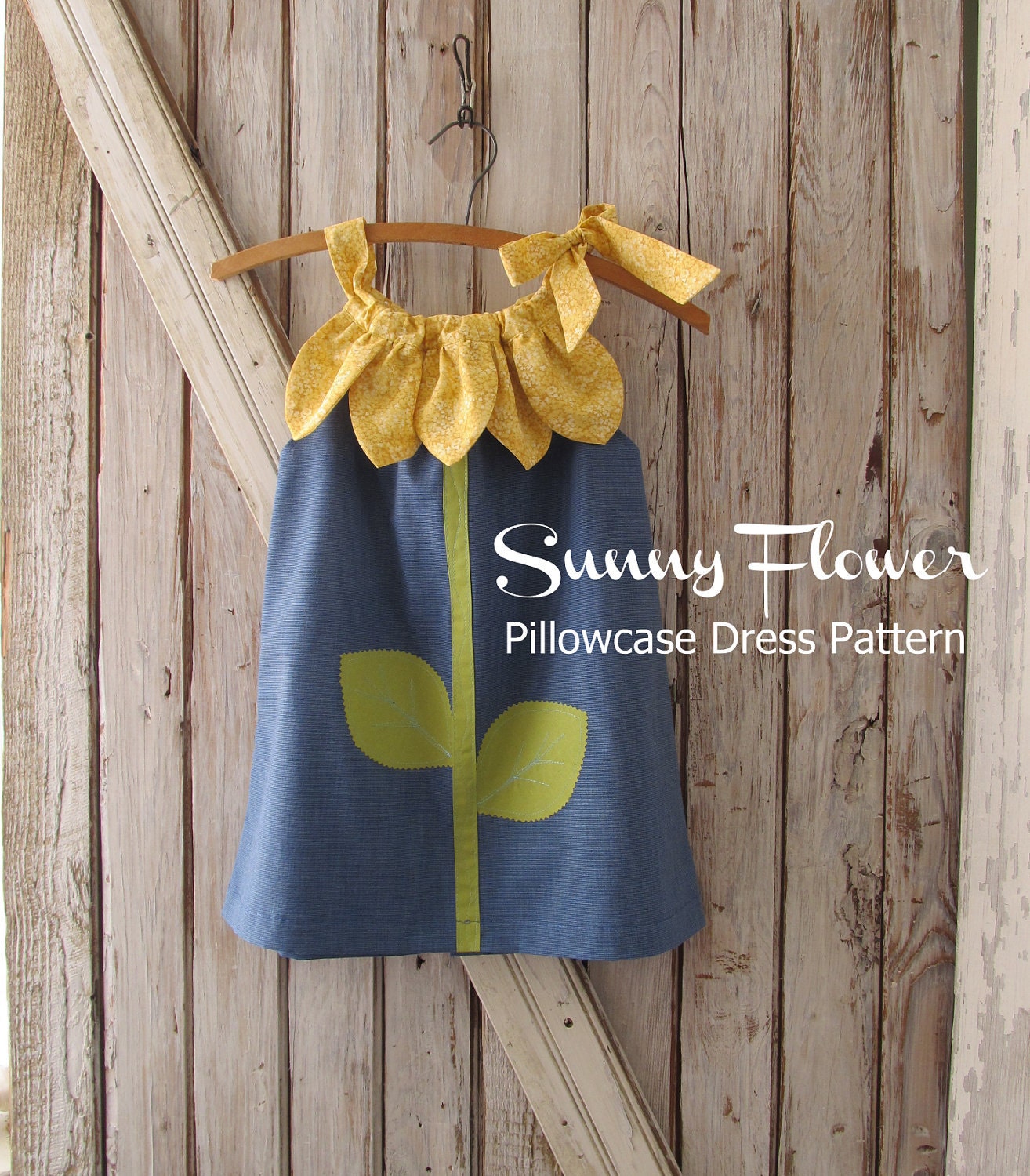 Sunny Flower Pillowcase Dress PDF Pattern Tutorial Easy Sew