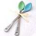 Personalized Baby Spoon SET OF TWO(2) baby shower gift, new mom, baby feeding baby boy blue set