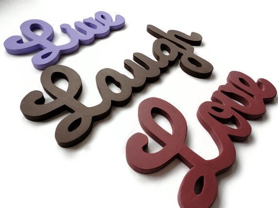 Items Similar To Wooden Lettering Live Laugh Love Wall Hanging For Home On Etsy Items Similar To Wooden Lettering Live Laugh Love Wall Hanging For Home On Etsy