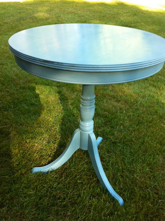 Table Swedish Blue Annie Sloan Chalk Paint Round Table Swedish Blue Annie Sloan Chalk Paint