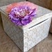 YOUR COLORS Vintage Style Ivory Lace Mauve Flower Feather Wedding Bridal Money Box Card Holder Gift Holder Accessories Custom Made