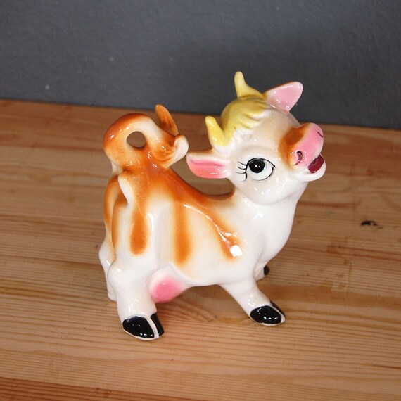 Items similar to Vintage Ceramic Cow / Tilso Milk Cow / 1950's on Etsy