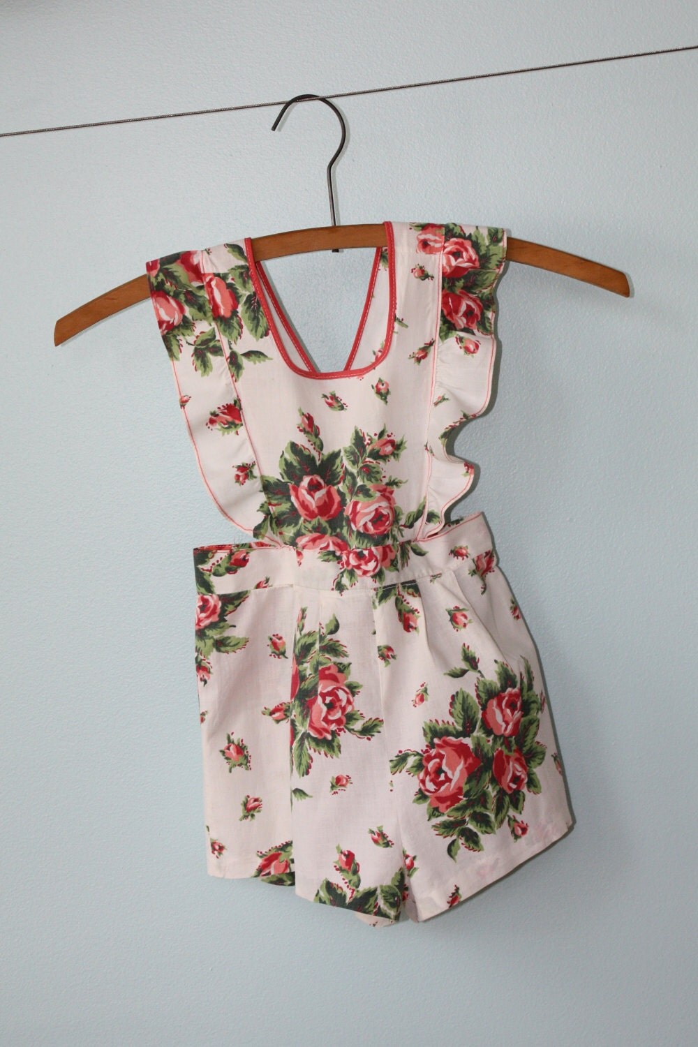 RESERVED for Renee Vintage Little Girl Romper 2T4T Handmade