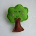 Hand Stitched Cute Felt Tree Brooch - Kawaii Pin Accessory