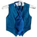 Boy vest and tie size 7T, OOAK, boys party suit, birthday boy suit, wedding party ring bearer boy suit, boy blue vest