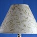 Decoupage Lampshade using Handmade Paper Containing Green Leaves & Straw
