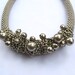 Unique Silver Toned Chain Choker