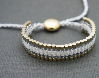 Link Friendship Bracelet - White (Gold) - (One Direction)