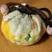 pentagon patchwork mini coin purse with drawstrings