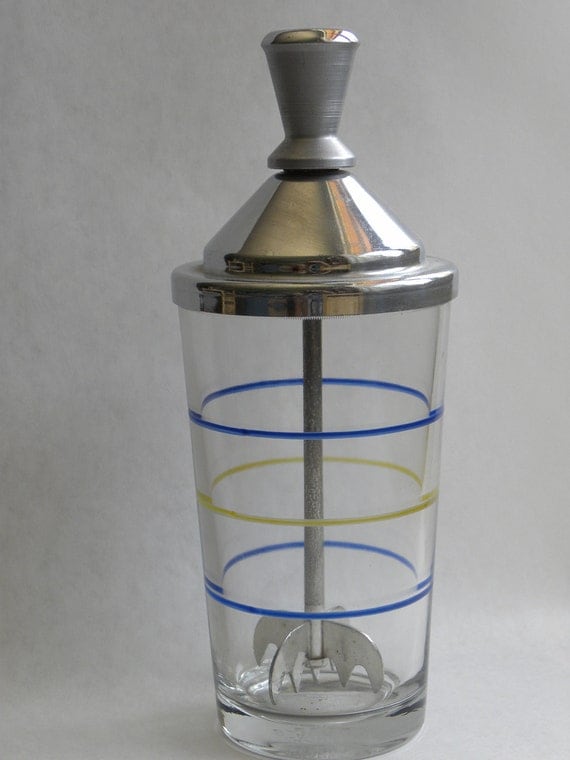 Vintage Glass Cocktail Mixer by AmysBlissfulBlooms on Etsy
