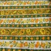 One 1970's Retro Valance Curtains Valances Handmade Yellow Green Orange Flowers Stripes