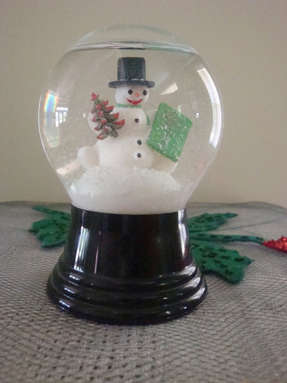 Vintage Snowman Snow Globe Made in Austria by VintageAncestors