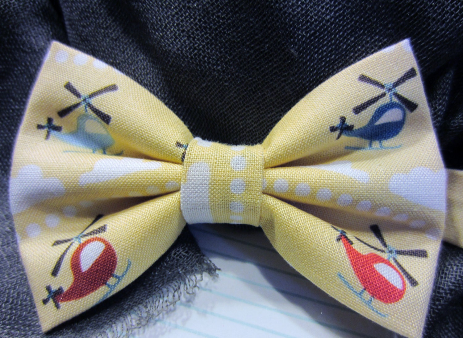Whimsical Helicopters Boys Bow Tie Free Shipping