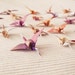 Origami Cranes - Hand Dyed - 30 Unique Hand Painted Birds - Home Decor, Mobile, Wedding Decoration