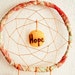 Dream Catcher - Hope - With Pure Yellow and Orange Feathers, Hand Dyed Frame, Yellow Nett - Home Decor, Mobile