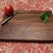 Reserved Custom Order for SheenaMurphy Medium Black Walnut Edge Grain Cutting Board/Bread Board/Cheese Board