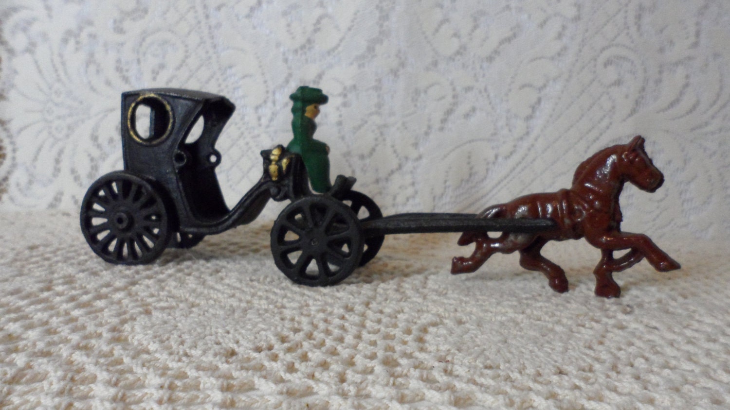 Cast Iron Horse and Buggy Vintage1970s by Thirdxsacharm on Etsy