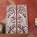 Vintage Peacocks furniture inlaids appliques large set of two