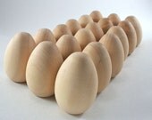 Wooden Easter Eggs - DIY Unfinished Wood Egg - Set of 18 Wooden Easter Eggs - DIY Unfinished Wood Egg - Set of 18