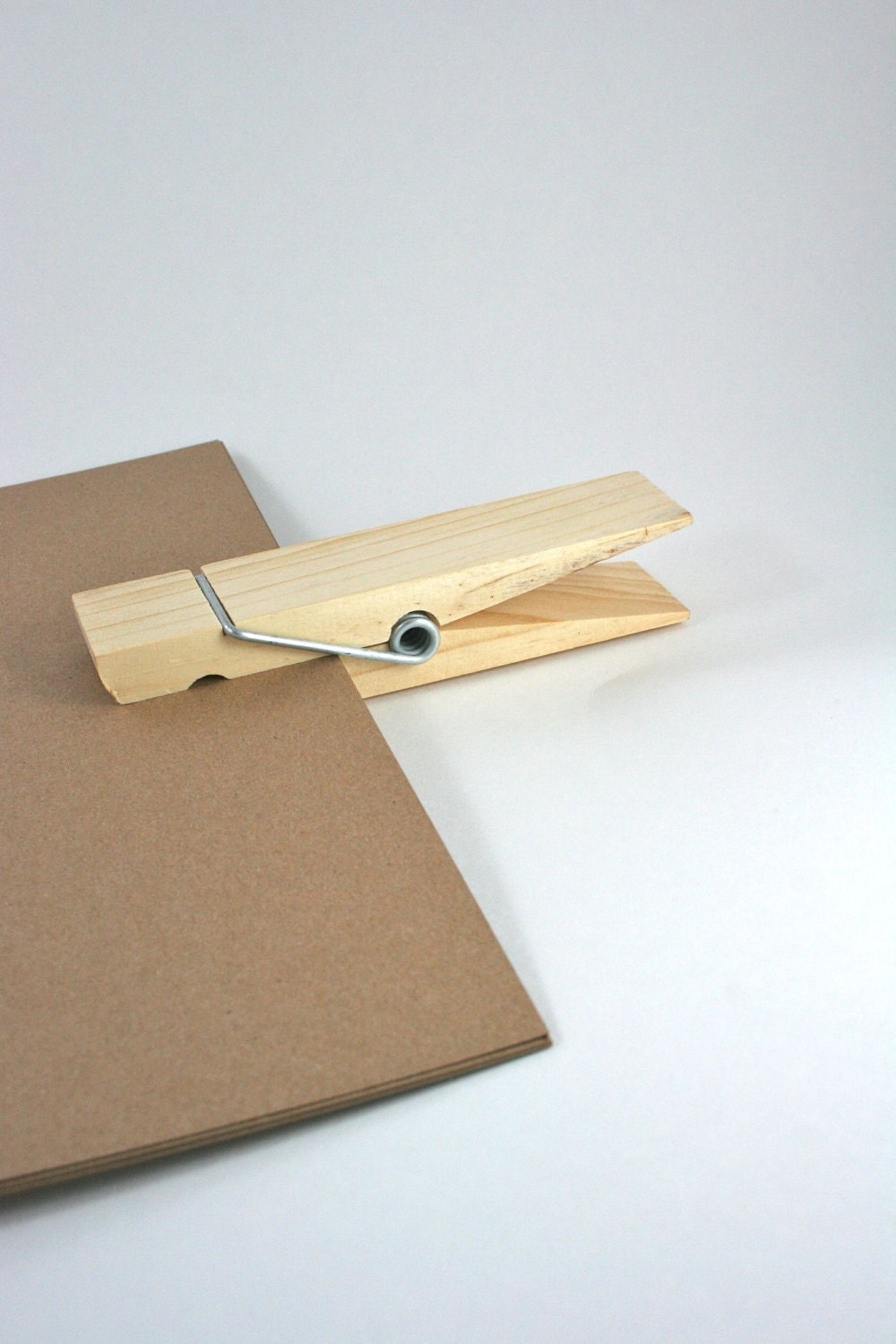 Giant Wood Clothes Pin Paper Clip Unfinished Wood by snugglymonkey