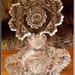 Clear depression glass daisy button perfume bottle