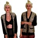 1980s Peter Popovitch studded leopard cardigan