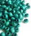 70 Green Varnish Wood Beads Big Hole