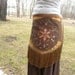Brown Patchwork Flower of Life Belt