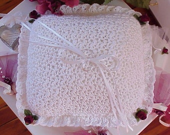 CROCHET PATTERN Wedding Ring Bearer Pillow BRIDAL